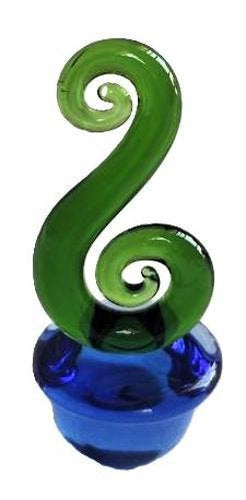 Kiwiana Koru Glass Art 3x3x6cm