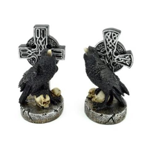 Raven with Celtic Cross & Skulls - Pack of 2