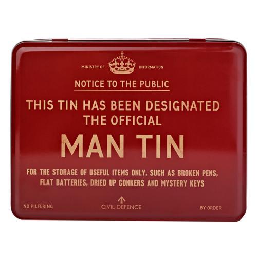 Vintage Style Official Man Tin - Civil Defence - Pack of 2