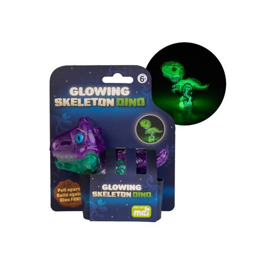Glow in the Dark Skeletal Dinosaur Toy - Pack of 4