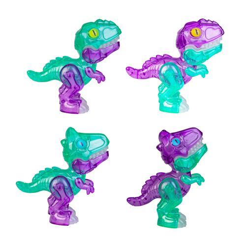 Glow in the Dark Skeletal Dinosaur Toy - Pack of 4