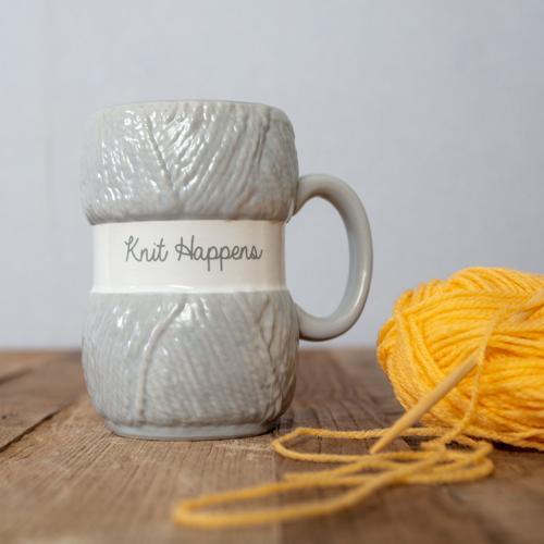 Knitting Mug - Knit Happens - Pack of 2