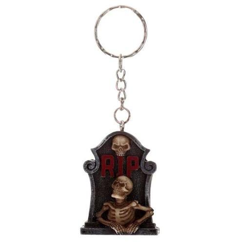 RIP Skeleton Tombstone Keyring - Pack of 6