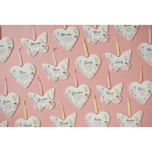 The Cottage Garden Floral Hanging Heart - Nan - Pack of 6