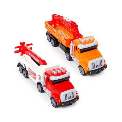 Construction Rescue Truck with Crane Friction Toy