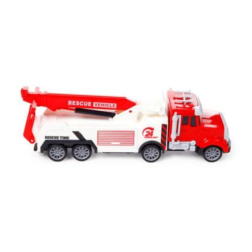 Construction Rescue Truck with Crane Friction Toy