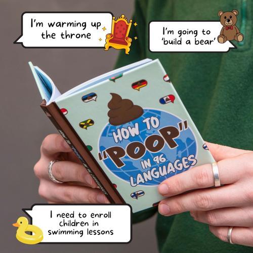 How To Poop in 96 Languages Funny Gift Book - Pack of 6