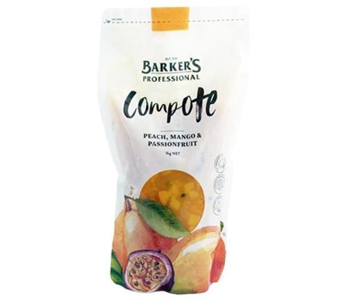 COMPOTE PEACH MANGO & PASSIONFRUIT 1KG - Barkers