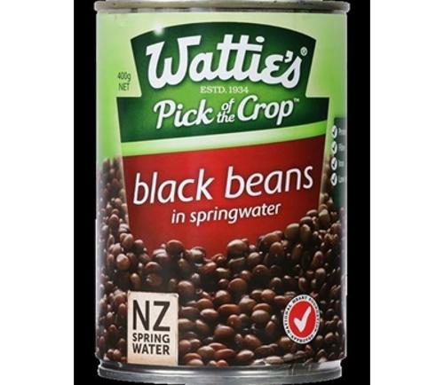 BEANS BLACK IN SPRING WATER 400GM - Watties