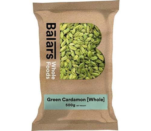 CARDAMOM GREEN WHOLE 500GM - Balars