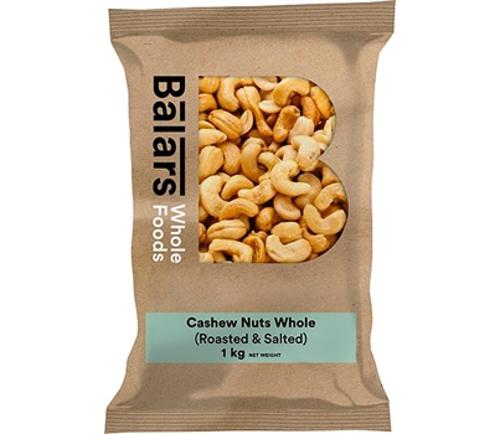CASHEWS ROASTED & SALTED 1KG - Balars