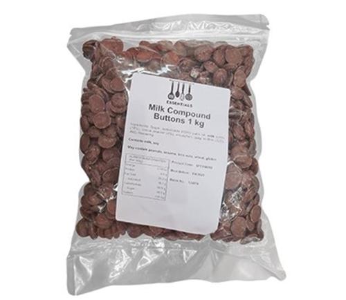 CHOCOLATE BUTTONS MILK COMPOUND 1KG - Essentials