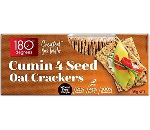 CRACKERS OAT CUMIN 4 SEED 150GM - 180 Degrees