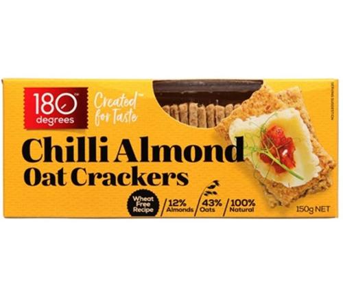 CRACKERS CHILLI OAT 150GM - 180 Degrees