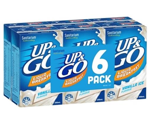 DRINK UP&GO BREAKFAST VANILLA ICE 250ML 6s - Up&go
