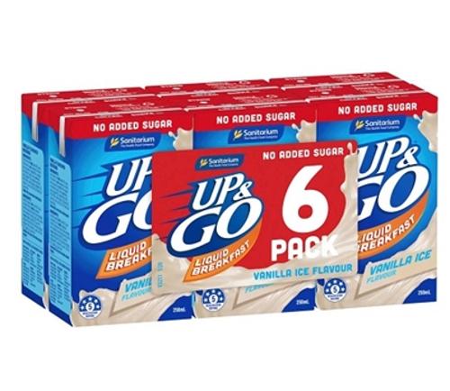 DRINK UP&GO BREAKFAST VANILLA ICE NAS 250ML 6s - Up&go
