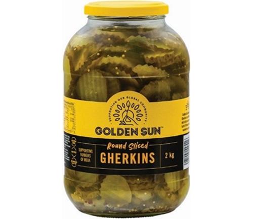 GHERKINS ROUND SLICED 2KG - Golden Sun