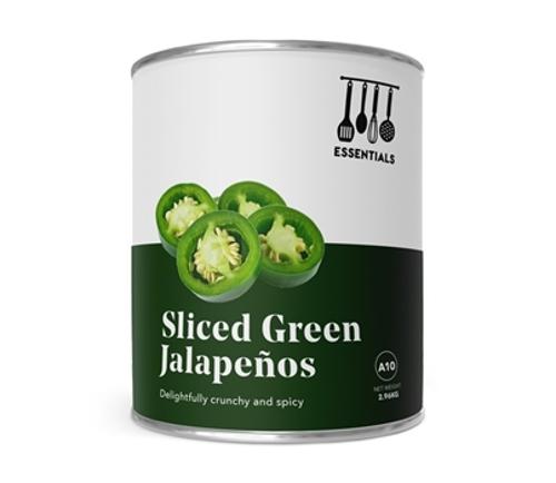 JALAPENOS GREEN SLICED 2.96KG - Essentials