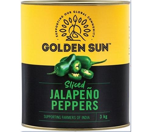 JALAPENOS GREEN PEPPERS SLICED 3KG - Golden Sun