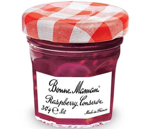 JAM RASPBERRY PRESERVES 30GM 60s - Bonne Maman