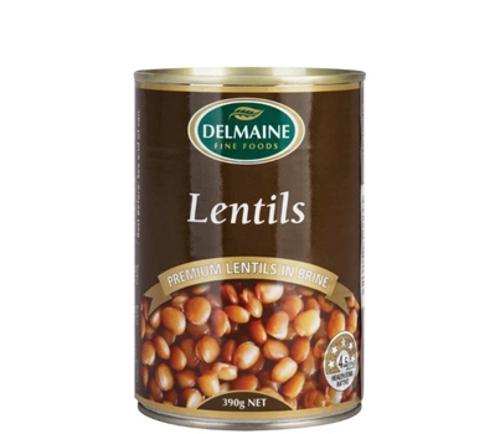 LENTILS IN BRINE 390GM - Delmaine