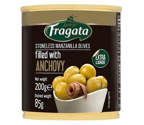 OLIVES MANZANILLA STUFFED WITH ANCHOVY 200GM - Fragata