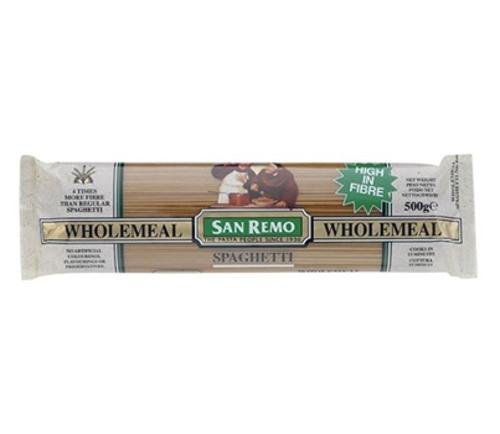 PASTA SPAGHETTI WHOLEMEAL 500GM - San Remo