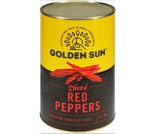 PEPPERS RED SLICED 4.1KG - Golden Sun