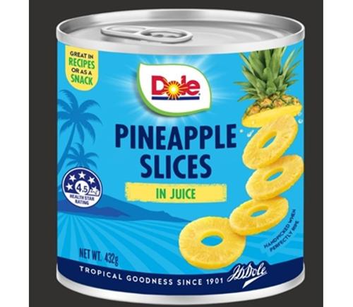PINEAPPLE SLICES JUICE 432GM - Dole