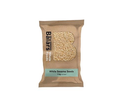 SESAME SEEDS WHITE HULLED 1KG - Balars