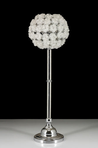Acrylic Floral Ball Chrome C/stick
