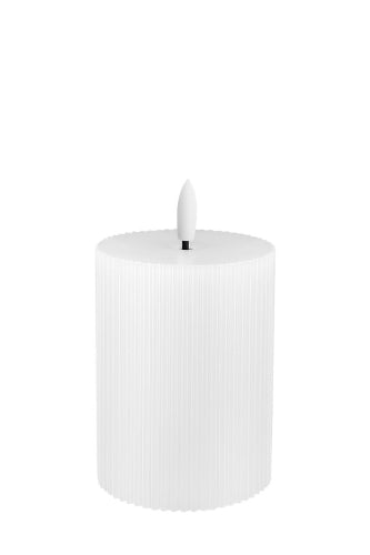 Real Wax Ribbed LED Candle (req. 3 x AAA batteries) - Size 75D × 100mmH
(Set of 6)