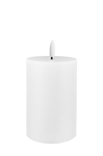 Real Wax Ribbed LED Candle (req. 3 x AAA batteries) - Size 75D × 125mmH
(Set of 6)