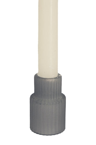 Ribbed Frosted Glass Candle Holder - Smoke - Size 54D × 60mmH
(Set of 6)