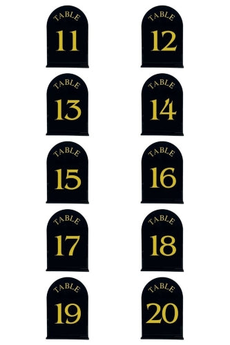 Acrylic Table Number Set 11-20 - Black