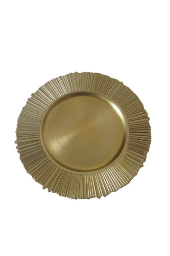 Pleated Rim Charger Plate Plastic (Set of 12)