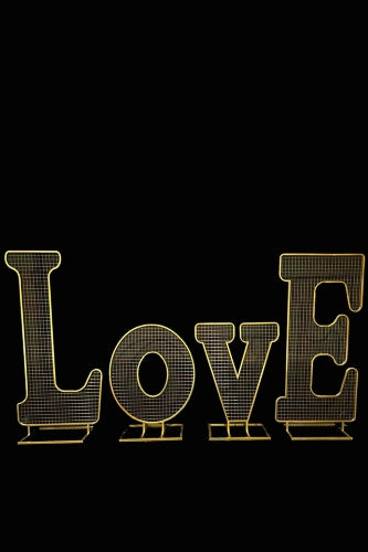L o v E mesh 2mH - Gold