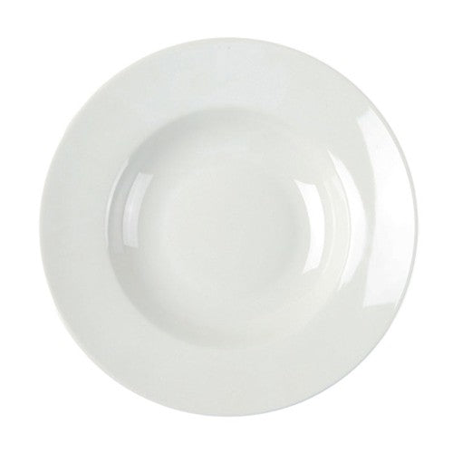 White Rimmed Soup/Pasta Plate 22cm