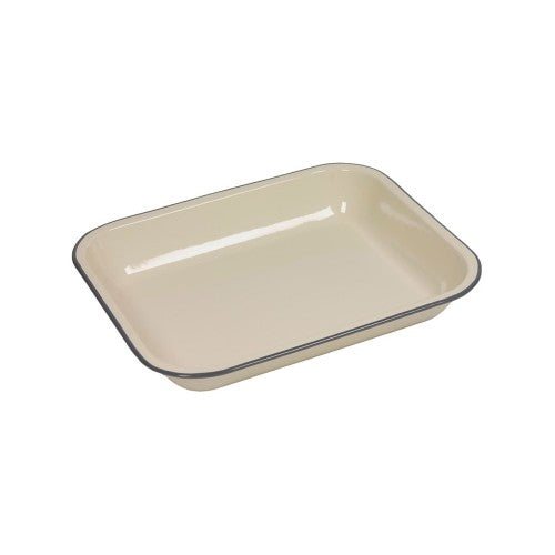 Falcon Bake Pan Enamelware Cream 29cm