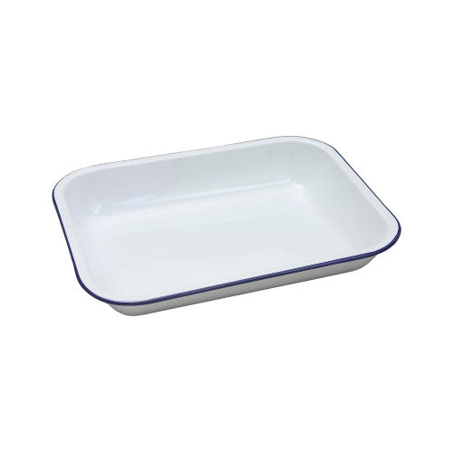 Falcon Bake Pan Enamelware White 28cm