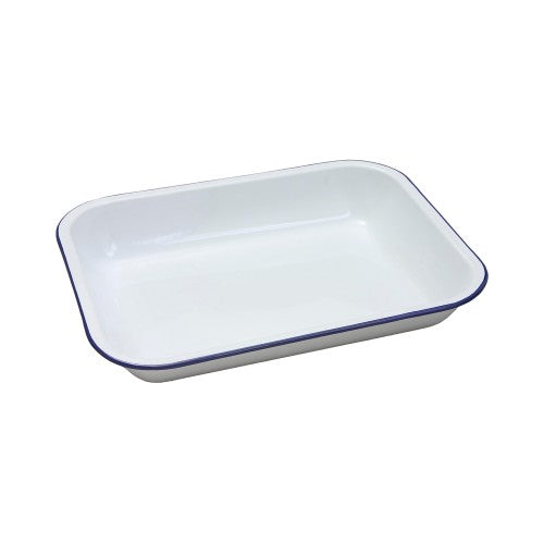 Falcon Bake Pan Enamelware White 31cm