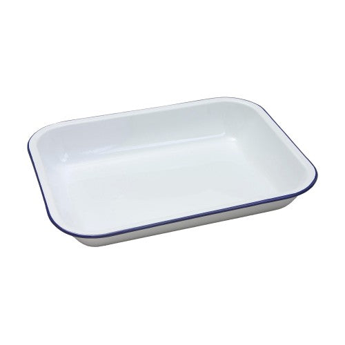 Falcon Bake Pan Enamelware White 37cm