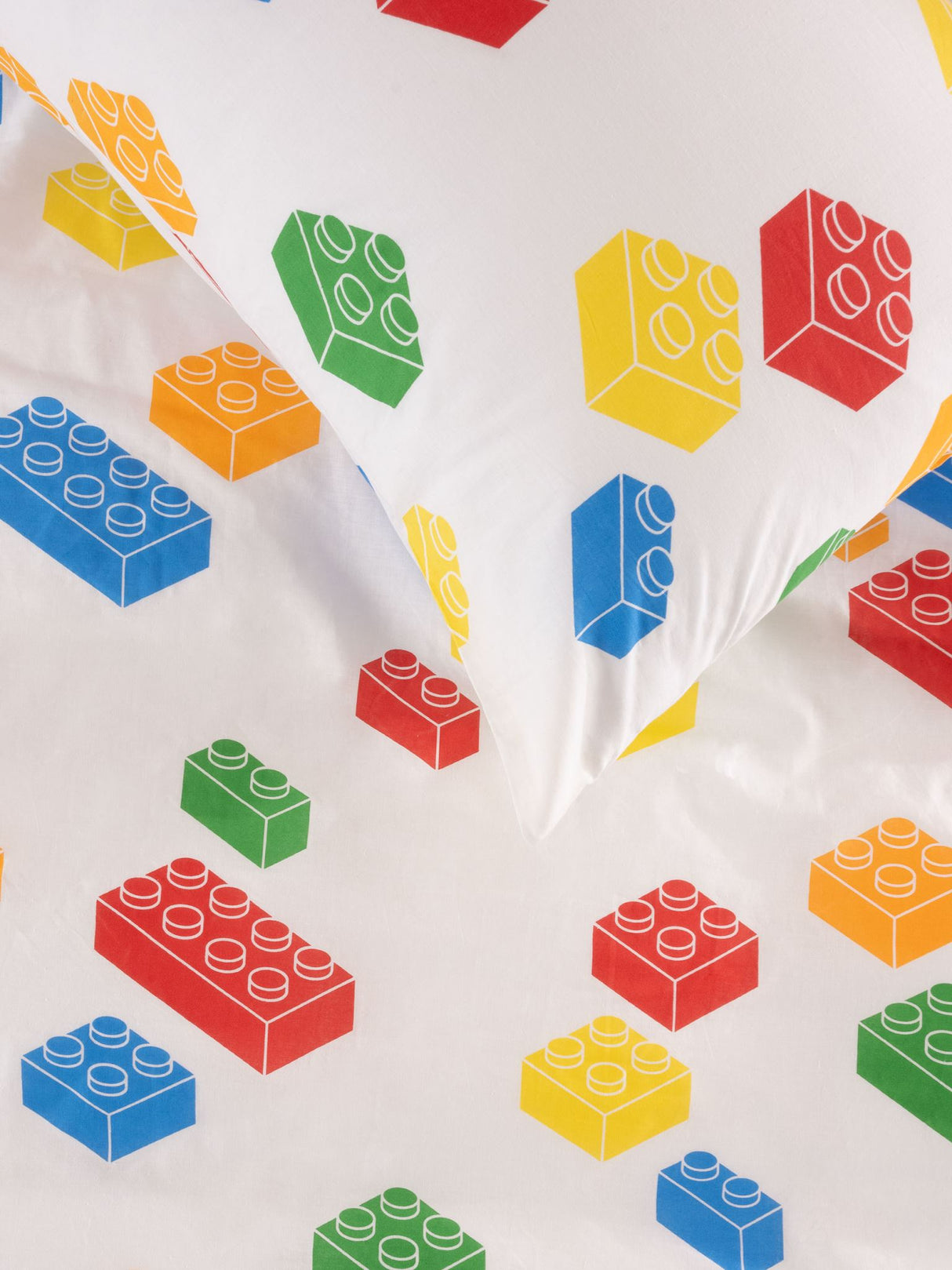 Single Duvet Cover Set - Block Party Duvet Cover Set by Squiggles - White