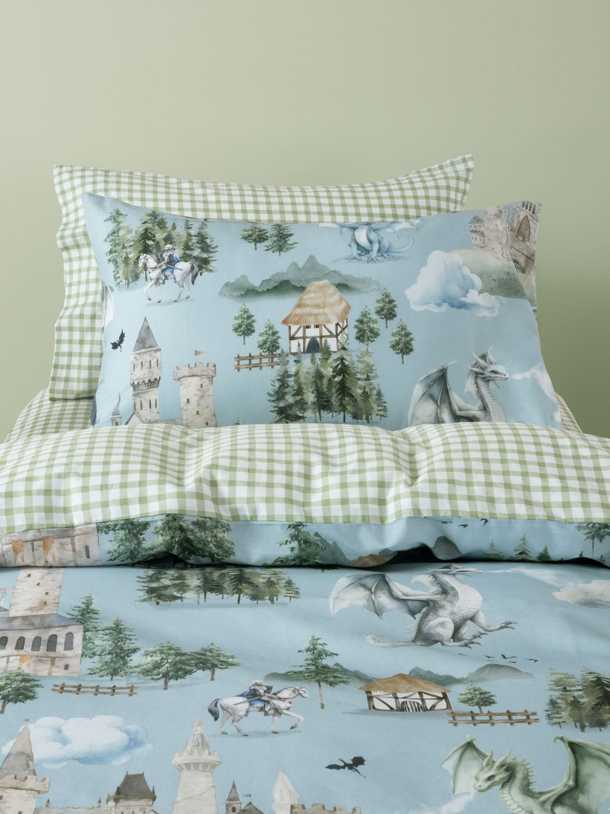 Double - Dragon Dreams Duvet Cover Set by Squiggles