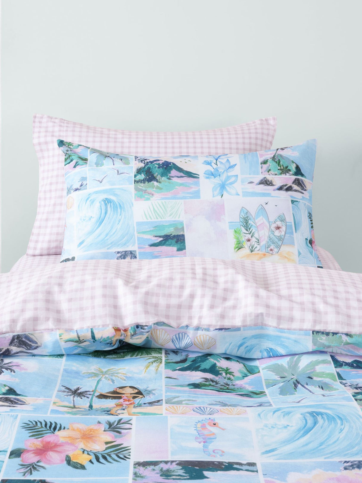 Single - Palm Paradise Duvet Cover Set by Squiggles