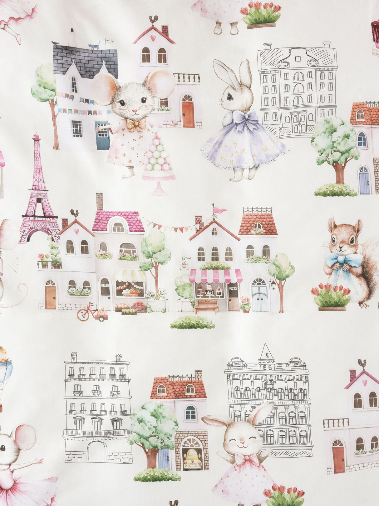 Single - Paris Tails Duvet Cover Set by Squiggles