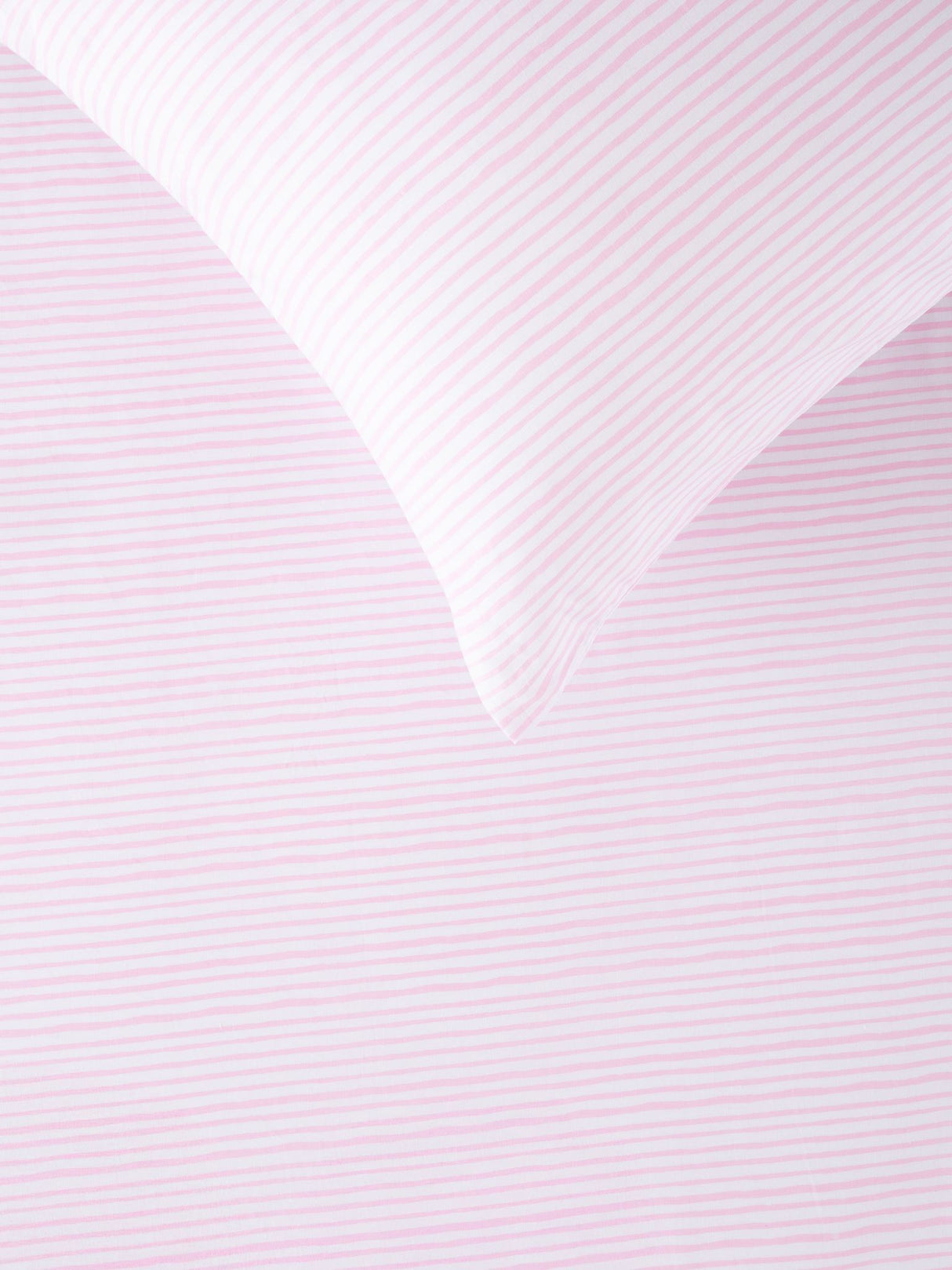 Scribble Stripe Fitted Sheet Set by Squiggles - Double - Pink