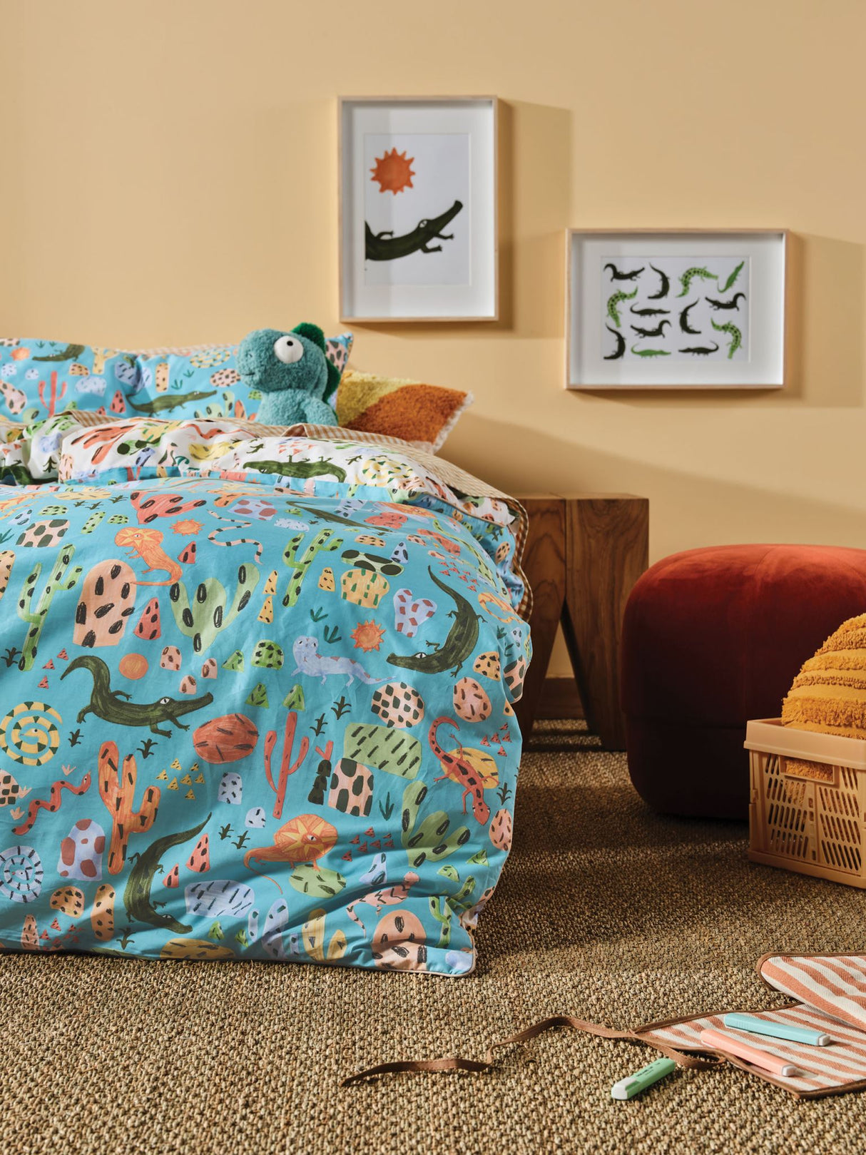 Single Duvet Cover - Kids Set - Tales & Scales - SQUIGGLES