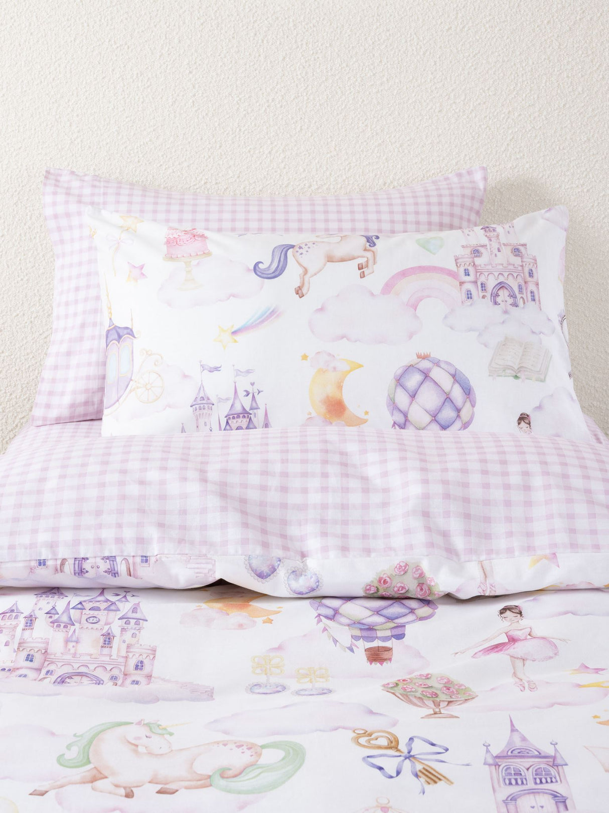 Single - Unicorn Stardust Duvet Cover Set by Squiggles