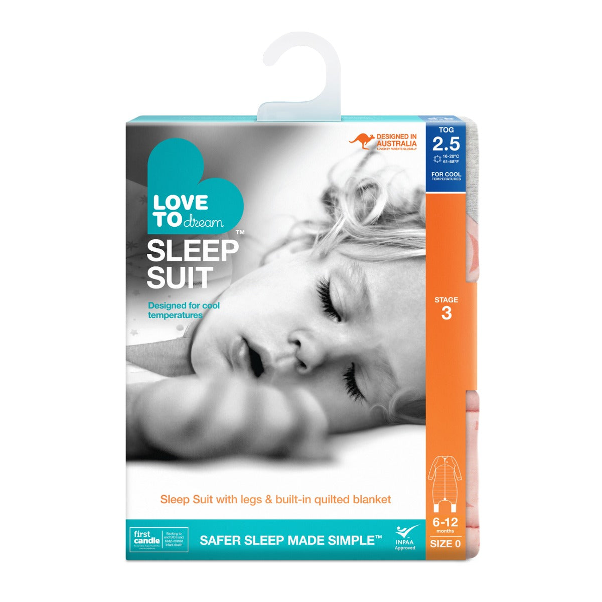 Love to DreamSleep Suit™ Warm 2.5 TOG - Moonlight Pink - 4Y